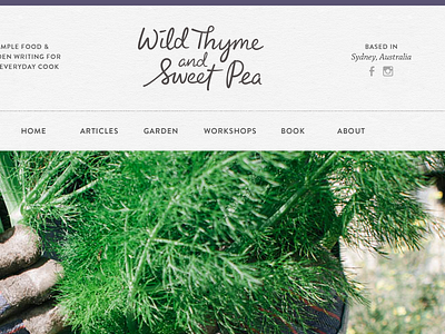 Wild Thyme & Sweet Pea redesign blog hand lettering