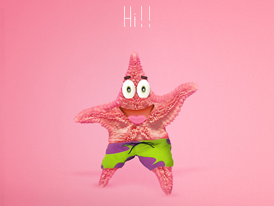 Patrick says Hii adobe illustrator cc adobe photoshop adobe photoshop cc characterdesign design graphicdesign illustration patrick photoshop spongebob spongebob squarepants vector