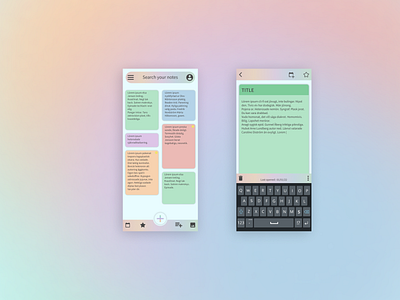 UI for a Keep notes application adobe application dribbble keep notes ui user interface user interface design ux