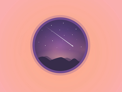 Nightscape illustration vector