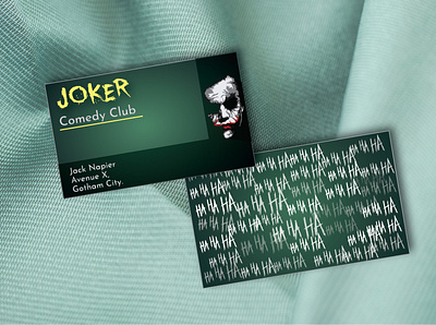 Bussiness card2 bussiness card dc comics design flat illustration joker typography vector weekly challenge