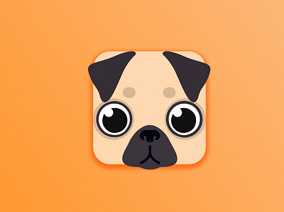 ICON PUG animal art animal illustration animal logo characterdesign design dribbbleweeklywarmup flat illustration logo vector