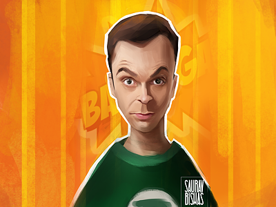 Sheldon Cooper character design color study concept art digital painting