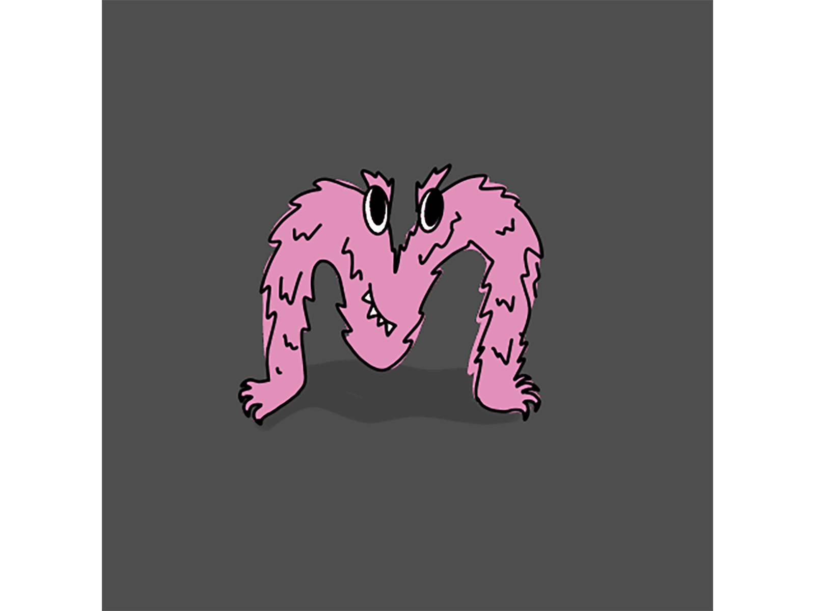 M is for Monster alphabet animation design frame by frame illustration ipad lettering motion design procreate typography