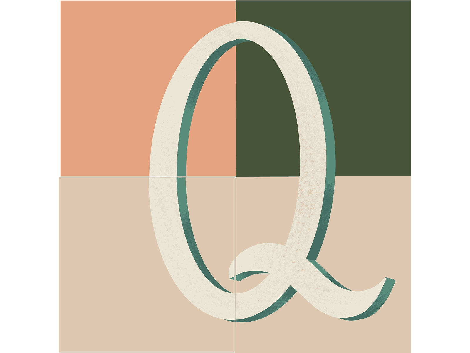 Q is for Quadrant alphabet animation frame by frame illustration illustrations ipad lettering motion design procreate typography