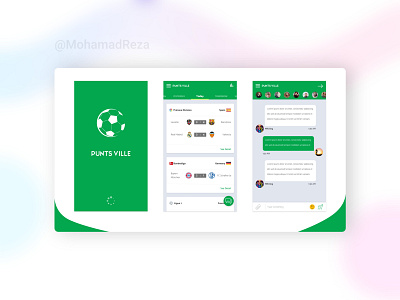 Football App app application design football green soccer ui ux