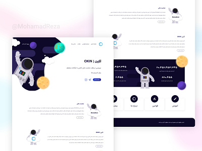 Okin Website Light ver. app application dark design illustration landing page ui ux website