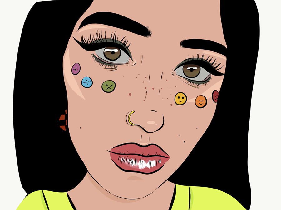 Emoji girl by Rafaela Aristodimou on Dribbble