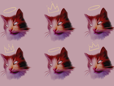 Cats Rule abstract animals art catperson cats catsu contemporary crown design digital dope graphic art graphic design graphicdesign illustration king queen rad ui ux design