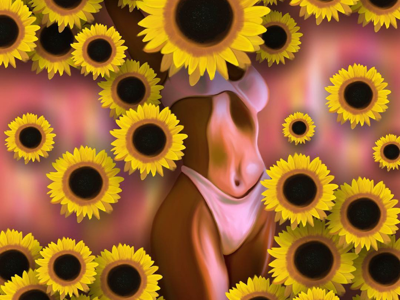 Self-Growth app body digital flowers graphicdesign illustration iu logo love nature painting procreate selflove sunflowers ux woman
