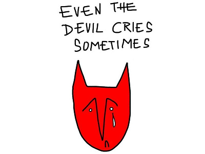 Even The Devil Cries Sometimes app art cartoon comic design digital graphic art graphicdesign icon illustration lettering lineart logo minimal type typography ui ux vector website