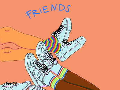 Friends art design digital friends graphicdesign illustration inspiration nike shoes ux