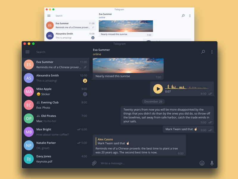 Minima theme for Telegram by magomaev on Dribbble