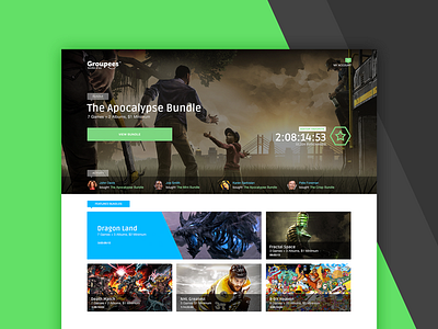 Groupees.com landing page landing page ui