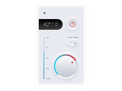 Smart Kettle Settings—Daily UI #007 app dailyui mobile remote settings smart kettle ui