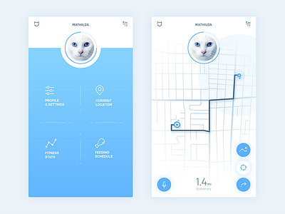 Pet tracking app concept—Daily UI #020