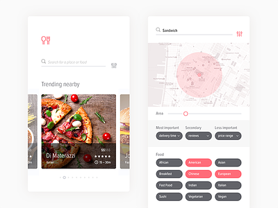 Food delivery app search—Daily UI #022 app concept dailyui food delivery ios search ui