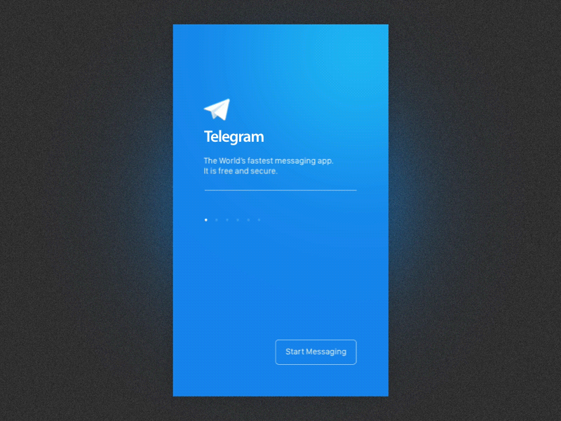 Telegram iOS app onboarding—Daily UI #023 app dailyui ios mobile onboarding redesign telegram ui