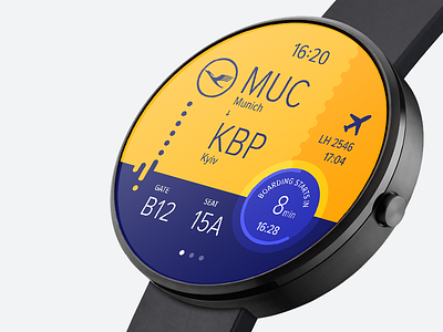 Smart watch boarding pass—Daily UI #024