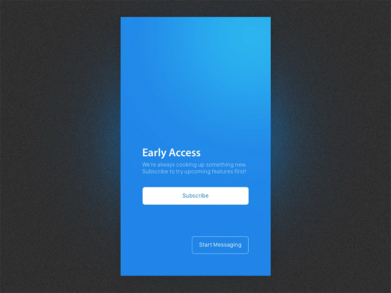 Telegram iOS app early access subscription—Daily UI #026
