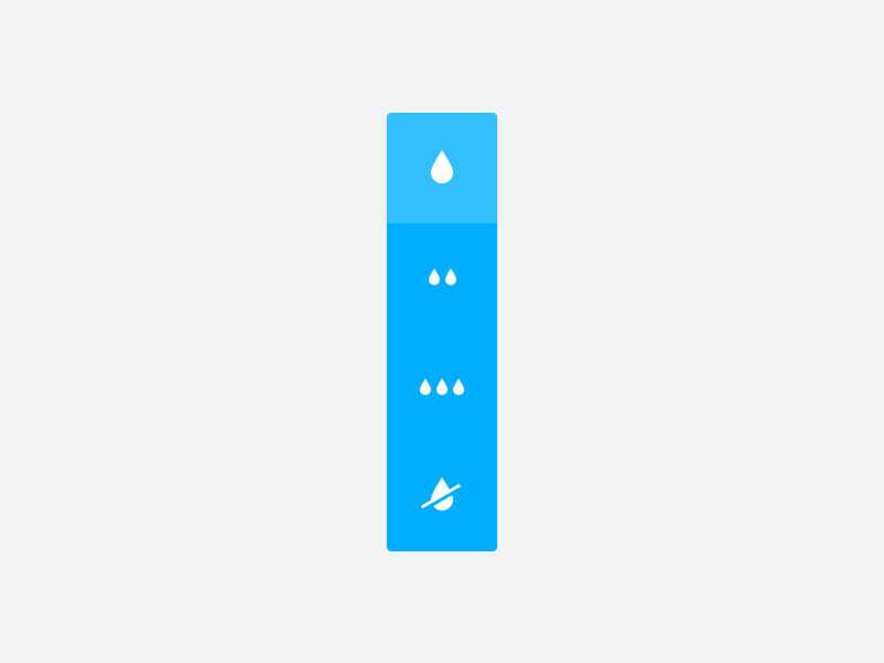 Dropdown for a humidity control widget—Daily UI #027 animation dailyui dropdown humidity ui widget