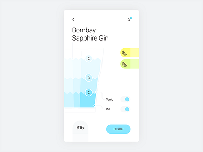 Smart bar drink customizer concept—Daily UI #033 app concept dailyui light mobile