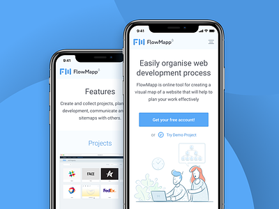 FlowMapp website mobile version