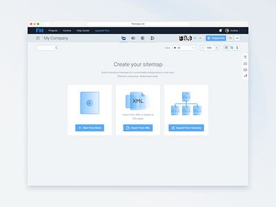 Sitemap Empty State colaboration design empty state product design sitemap ui ux