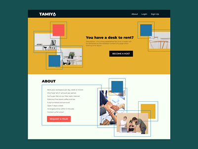 Tamyo - Have a desk to rent ui ux website desig