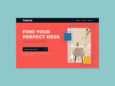 Tamyo - Find your perfect desk ui ux web design