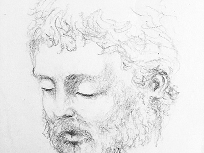 John Baptist illustration pencil drawing portrait illustration sketch