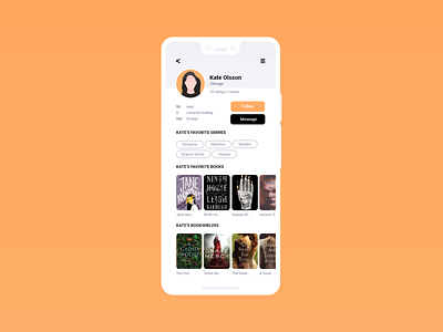 Daily UI 6 - User Profile - Book rating app