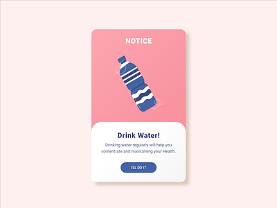 Daily UI 16 - Pop-Up / Overlay - Drink Water!