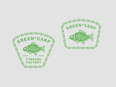 Green Carp Fishing Factory Logo design