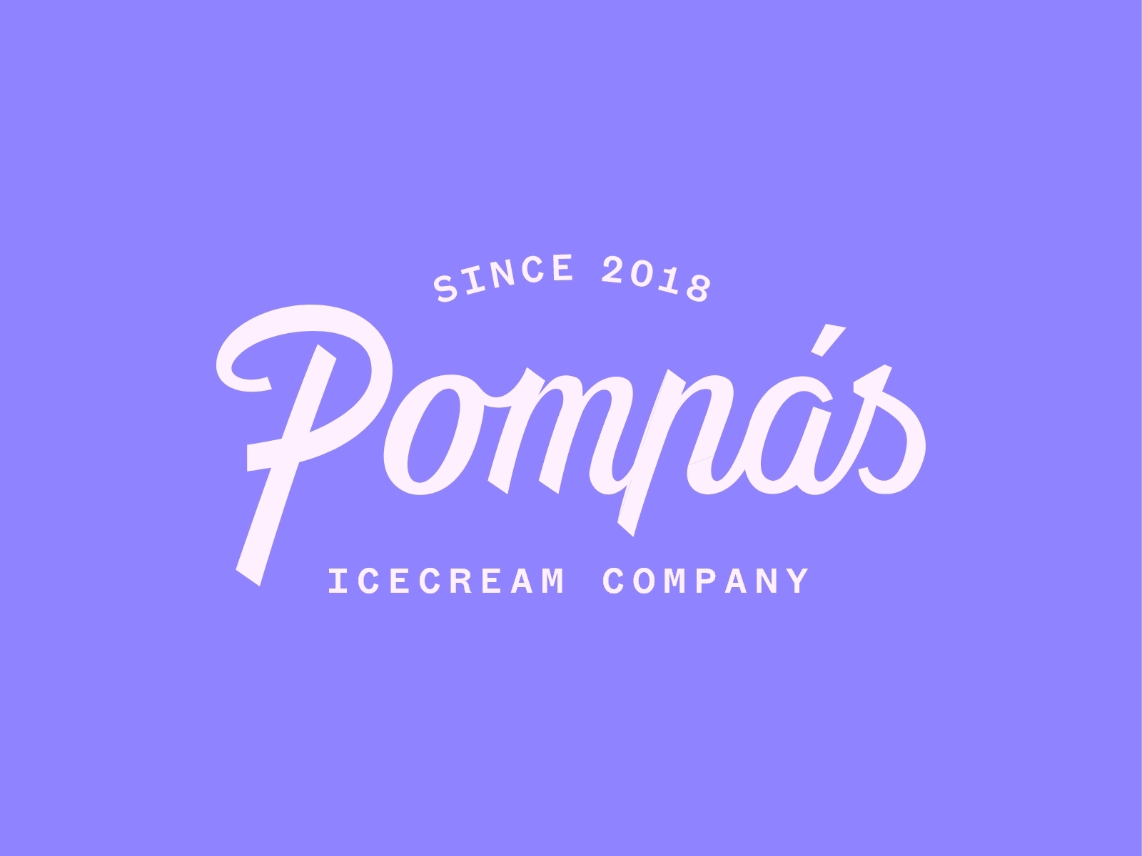 Pompás icecream company logo by Dominik Czank on Dribbble