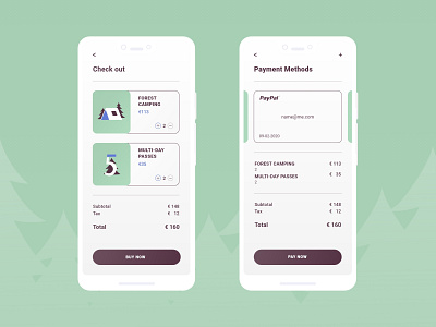 Daily UI 2 - Checkout/Credit card - Forest festival