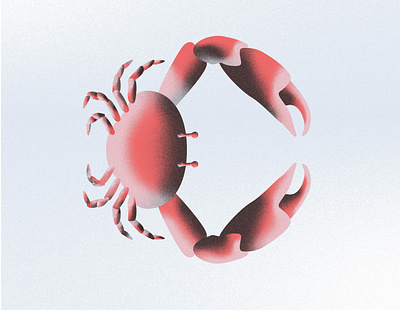 36daysoftype - C|rab c crab creative design flat illustration minimal typography vector