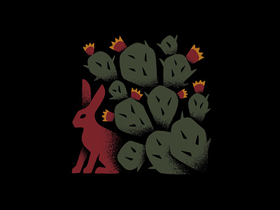 Safety cactus design illustration illustration art pricklypear rabbit safety texas texture