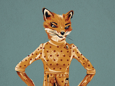 Mrs. Fox brushstrokes color design fantasticmrfox fox illustration illustration art ipadpro movie movieillustration roalddahl texture wesanderson