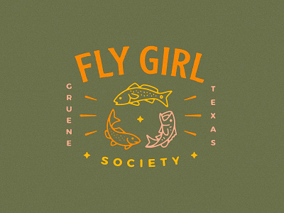 Fly Girl Society branding design fishing flyfishing illustration illustration art logo river texas texture typography vector