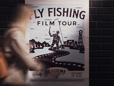 Fly Fishing Film Tour branding design film fishing flyfishing illustration illustration art logo poster posterdesign silkscreen texas texture typography vector