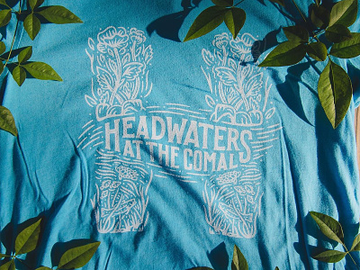 Headwaters at the Comal apparel appareldesign branding conservation design fish flowers grass illustration illustration art logo nature river texas texture tshirt turtle typography vector