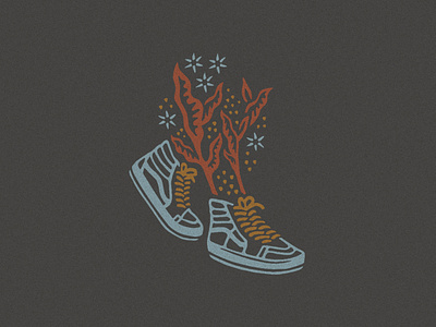 Step by Step album album art albumcover branding color design energy flowers graphic design illustration illustration art logo plants shoes texture typography vans vector walking