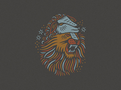 March Madness album album art album cover branding color design illustration illustration art lion logo music sheep sheepsclothing texture typography vector