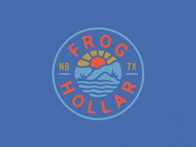 Frog Hollar Outdoor apparel appareldesign branding design hillcountry illustration illustration art logo nature outdoors river sunshine texas texture tshirt typography vector