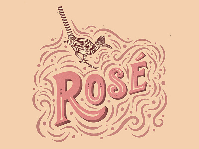 Rosé design hand lettering illustration typography