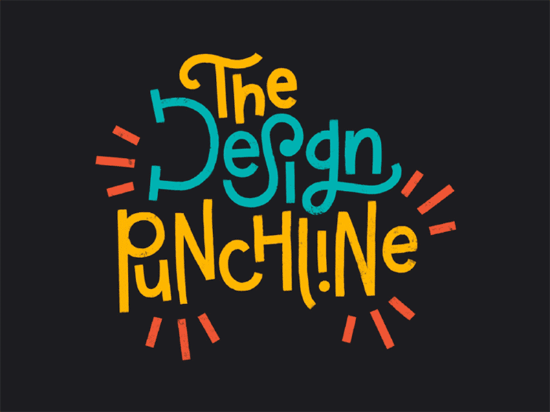 Design Punchline animation branding design hand lettering illustration lettering logo typography