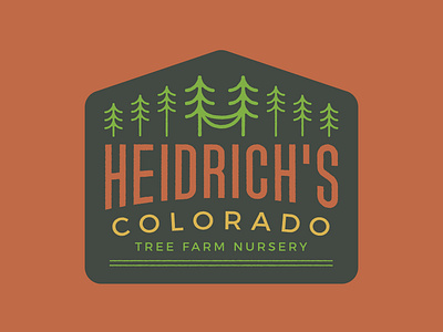 Heidrich's Colorado Tree Farm Nursery branding design illustration logo typography