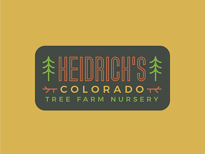 Heidrich's Colorado Tree Farm Nursery branding design illustration logo typography