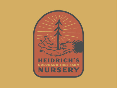 Heidrich's Colorado Tree Farm Nursery - Sticker branding design illustration typography